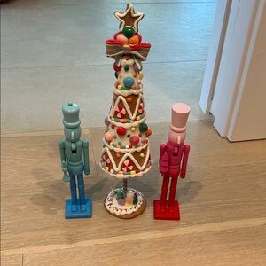 Colorful Nutcracker and Candy Tree Set